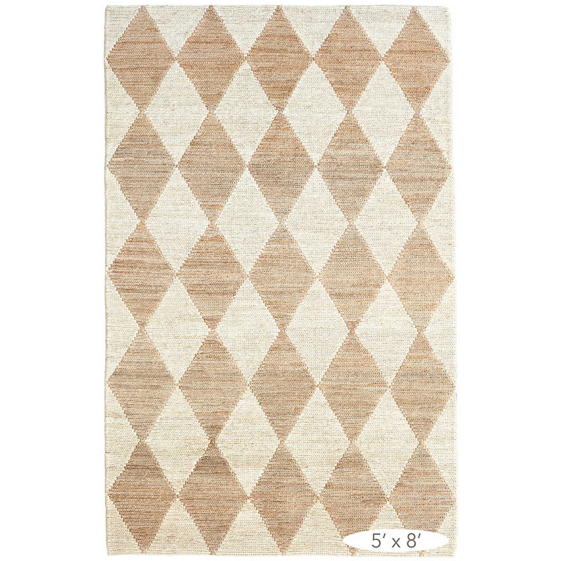 Dash and Albert Rugs Mark D. Sikes Harwich Geometric Handmade Braided Cotton Tan / Ivory Area